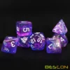 Bescon New Moonstone Dice Orchid, Polyhedral Dice Set of 7 1