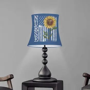 

Muilt-color Fabric Lampshade USA Flag Nurse Sunflower Replacement for Wall Light Bedside Modern Fashion Mini Table Lamp Cover
