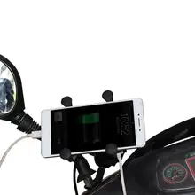 Мотоциклетная ручка скутера для мобильного телефона с креплением на подставке с usb-зарядным устройством