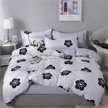 

Thumbedding Floral Bedding Set King Size Simple Classic Fashionable Duvet Cover Grey Queen Full Twin Single Comfortable Bed Set