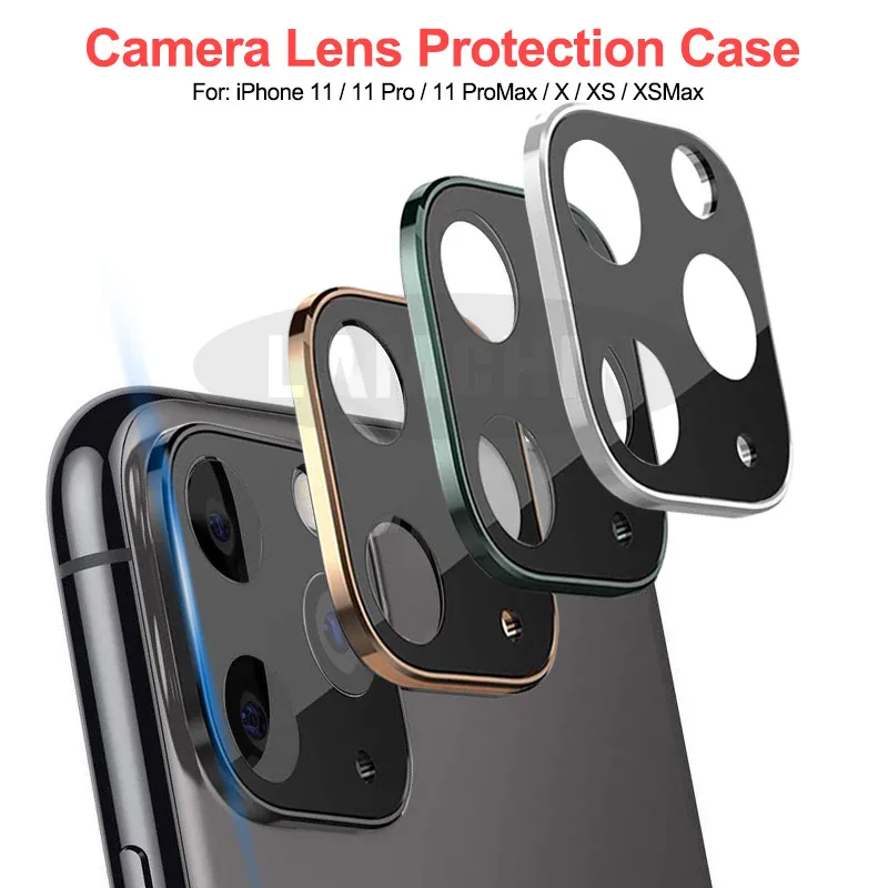 Защитный чехол для объектива камеры iPhone 11 Pro Max из титанового сплава наклейка на