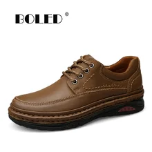 Высококачественные мужские ботинки в стиле ретро; высококачественные ботильоны из натуральной кожи; Осенняя Рабочая мужская обувь на платформе