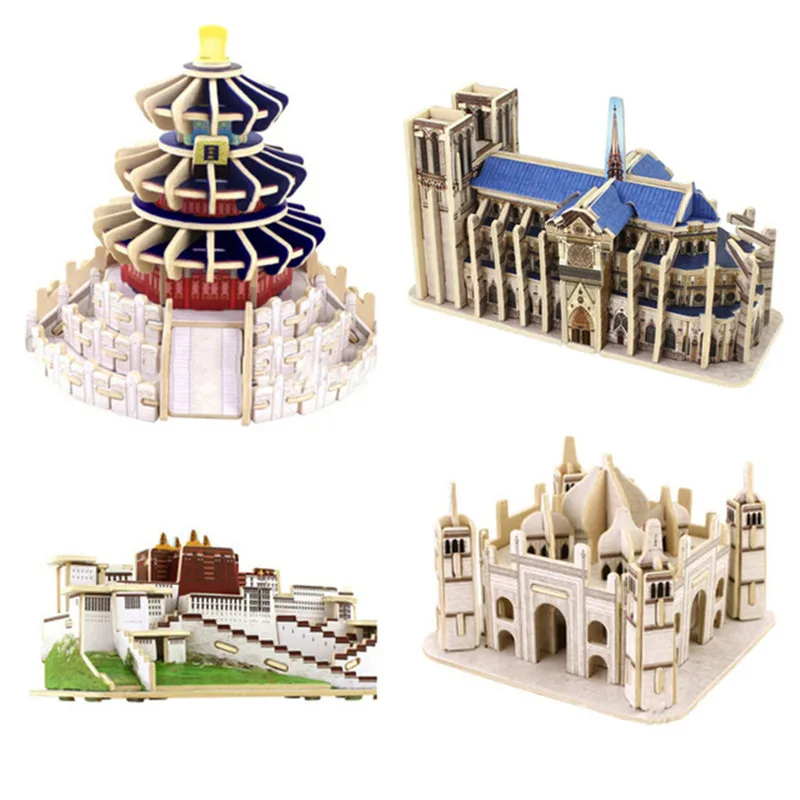 DIY деревянная 3D головоломка, игрушка Лондонский Тауэр мост, 3D модели, развивающие игрушки, детские игрушки, строительная модель