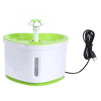 

Pet Dog Cat Water Fountain Automatic Water Fountain Drinking Heart Shape with LED Light Water Shortage and Outage USB Interface