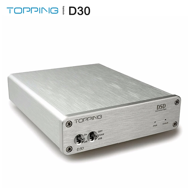 TOPPING D30 аудио декодер USB коаксиальный оптоволоконный 24 бит/192 кГц S/PDIF DAC поддержка