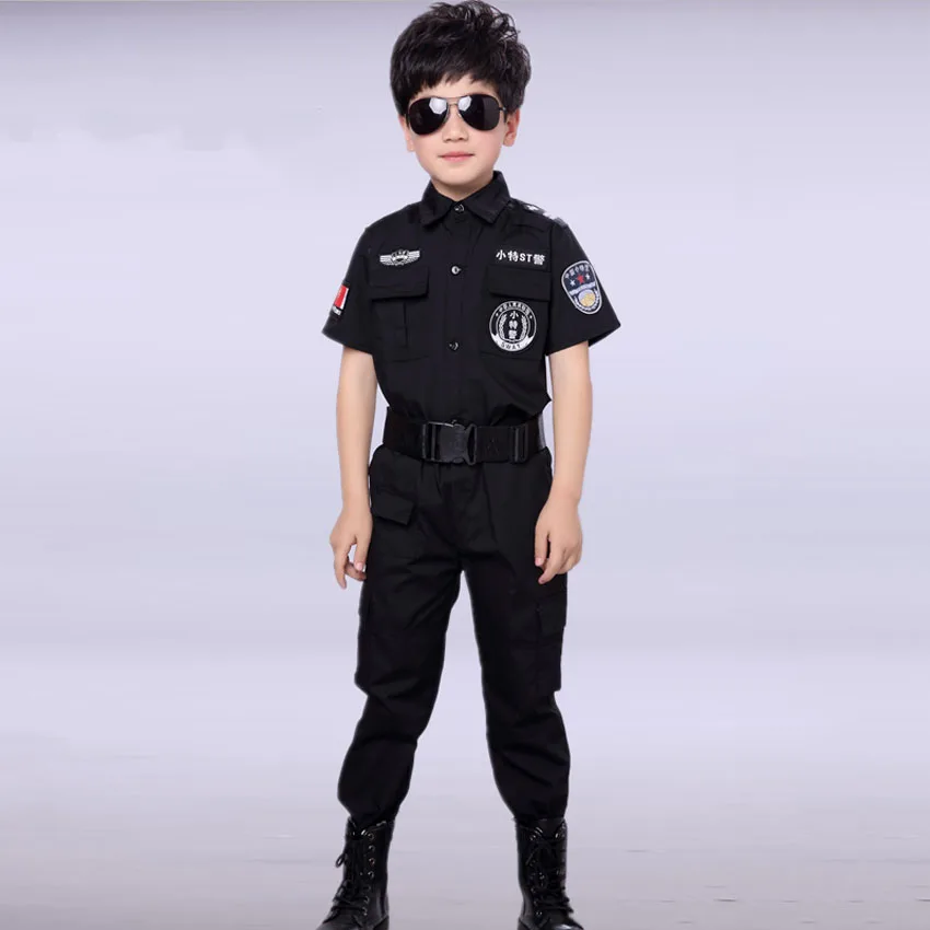Костюм для мальчиков подростков армейский костюм Униформа спецназ полицейский