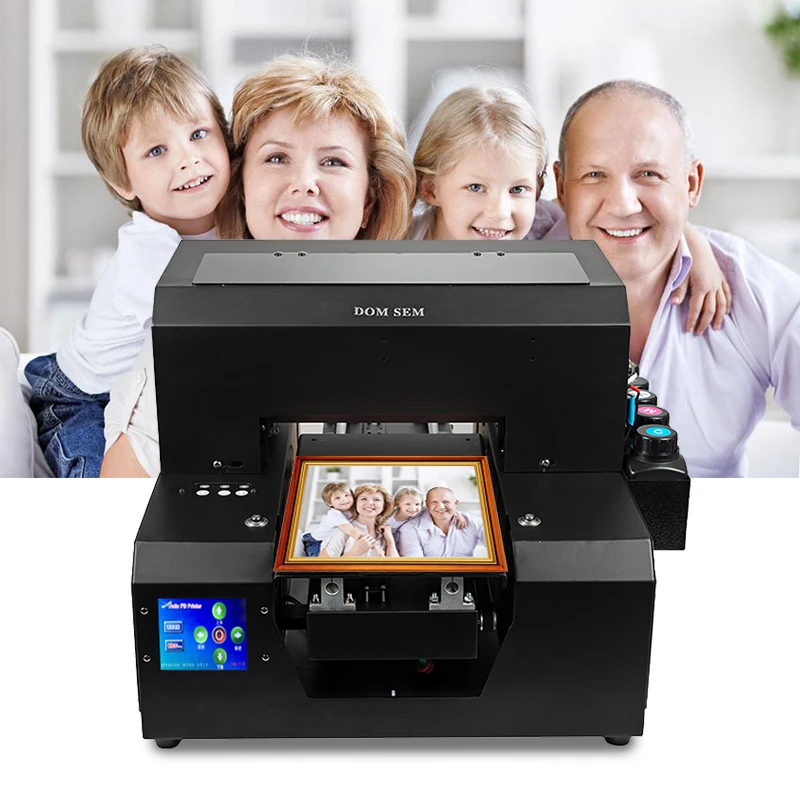 УФ принтер DOMSEM A4 планшетный для фотографий с 3D тиснением машина печати на чехол