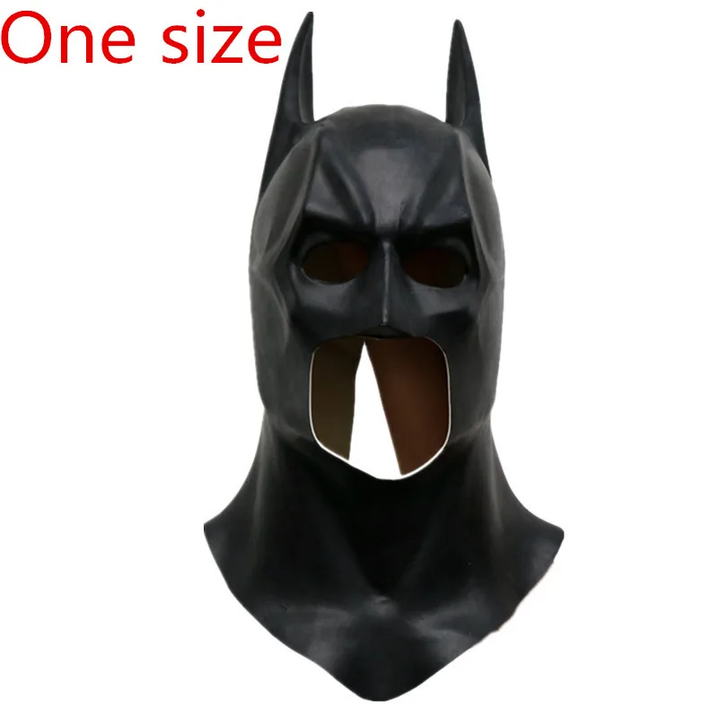 Movie The Batman Costume Child Cosplay Batman Helmet Mask Bruce Wayne Superhero Adult Batman Costume Zentai Bodysuit Jumpsuit - Цвет: Mask