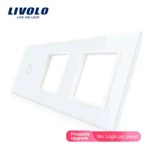 Livolo DIY роскошное жемчужное Хрустальное стекло, стандарт ЕС, тройная стеклянная панель, 4 цвета, стеклянная панель, сделай сам, отметьте цвет, который вы хотите, без логотипа
