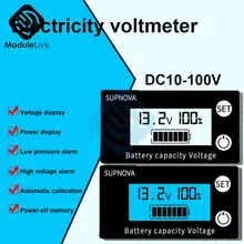 Digitale Voltmeter Dc 8V-100V Digitale Voltage Batterij Capaciteit Panel Meter Voor Dc 12V 24V 36V 48V 60V 72V 84V Elektrische Voertuig