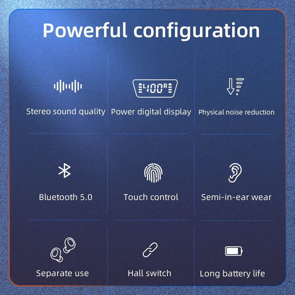 Bluetooth 5.0 Wireless Headset In-ear Stereo