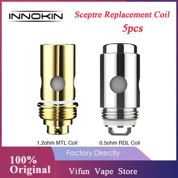 

5pcs Original Innokin Sceptre Replacement Coil for Innokin Sceptre Pod kit 1.2ohm MTL Coil 0.5ohm RDL Coil E-cigarette Vape Coil