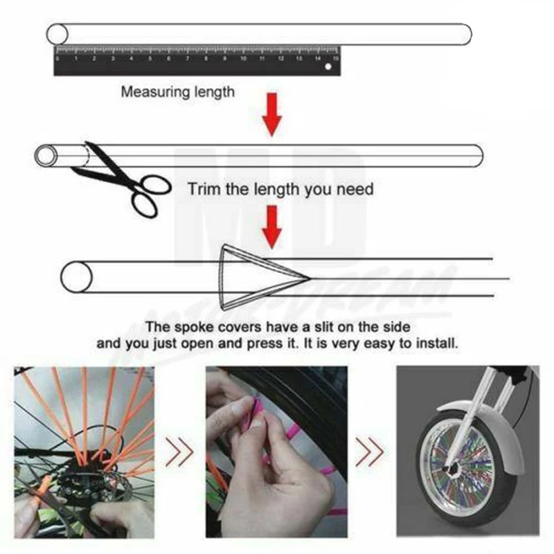 Bicycle spoke holster tire decorative rim protective cover 36 pcs suitable for bicycles and motorcycles bike accessories bicycle wheel stickers bicycle spokes bicycle wheel beads bicycle wheel protector wraps