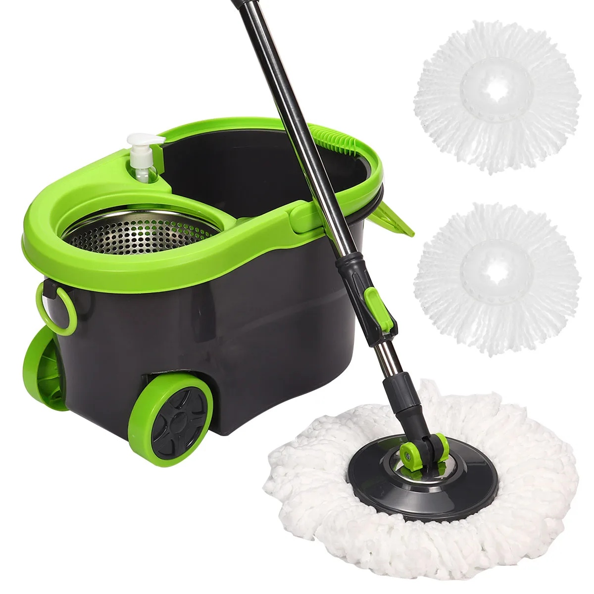 Microfiber Mop Head For 360° Rotating Spin Mop Bucket Dry Wet Cleaning New 