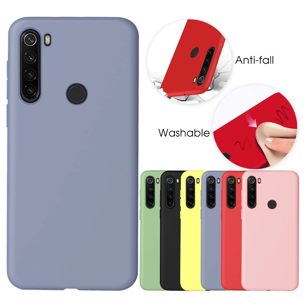 Lovely Liquid Silicone Case For Xiaomi Redmi Note 8T Slim Soft Cover Cases for 7 8 Pro 8A Shockproof Bags |
