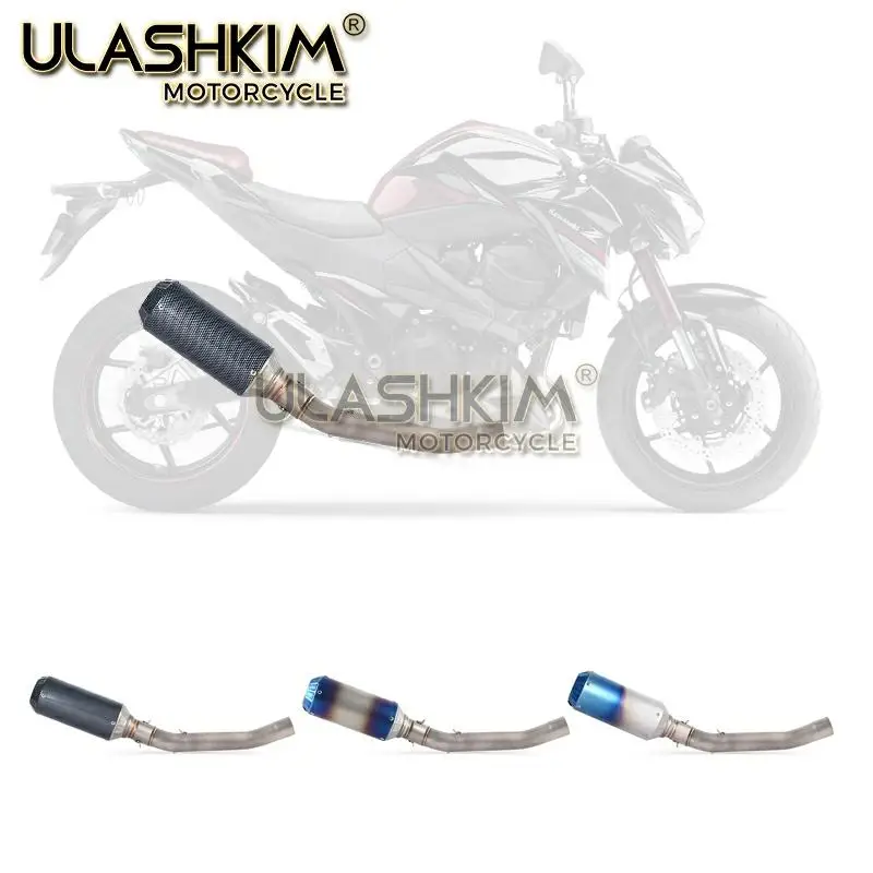 Motorcycle Exhaust Muffler Escape Middle Link Mid Pipe Full System Slip On For Kawasaki Z750 Z 750 With DB Killer