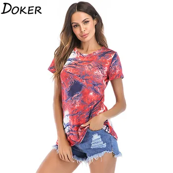 

Harajuku Vintage T Shirt Women 2020 Summer Print O-neck Short Sleeve Streetwear Plus Size T-shirt Top Casual Tee Shirt Femme