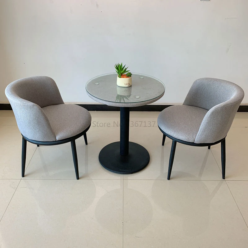 Скандинавские стулья Cofe дешевые ткани обеденный стул простота ресторанные стулья мебель для гостиной Sillas Comedor кресло Cadeira - Color: RiceWhite