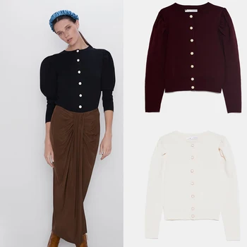 

ZA Solid Sweater Woman 2019 Trendy Winter Autumn Sweater Long Sleeve Solid Color Knitted Sweater Gifts Party Friend Wholesale