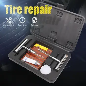 

Car Repair Tool Tire Repair Kit Studding Tool Set Auto Tubeless Tire Tyre Puncture Plug Outillage Garage Tools Car Accessories