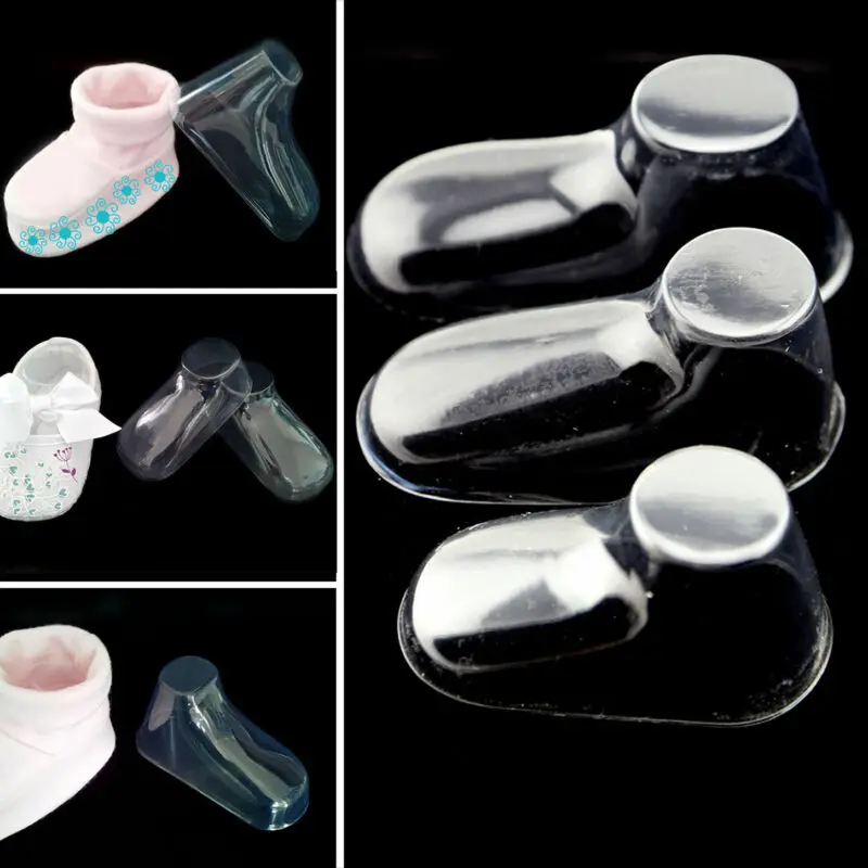 Plastic Shoe Display 10/20/50pcs Clear Plastic Feet Display Booties Shoes Socks Showcase Feet Display Half Boots Shoes Transparent PVC