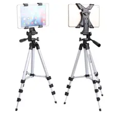 Universal Tablet Stand Tripod With 1/4" Screw Tablet Clamp Holder Mount For iPad 2 3 4 Mini Air Pro Tablet Camera Tripod Bracket