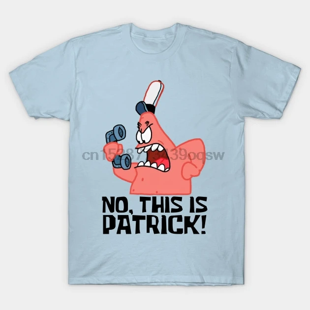 

Men tshirt No This Is Patrick! Spongebob T Shirt Printed T-Shirt tees top