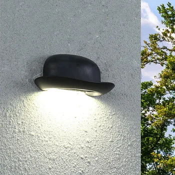 

Nordic Wall Lamp Hat Shape LED Outdoor Waterproof Aisle corridor Wall Lamp Garden Landscape Home Decor Aluminum Wall Lighting