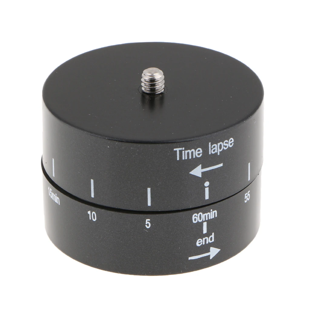 Panoramic 360°/ 60-Minute Time Lapse Tripod Head For Cameras, DSLR's, GoPro's And Smartphones (Supports Up To 4.4 LBS)