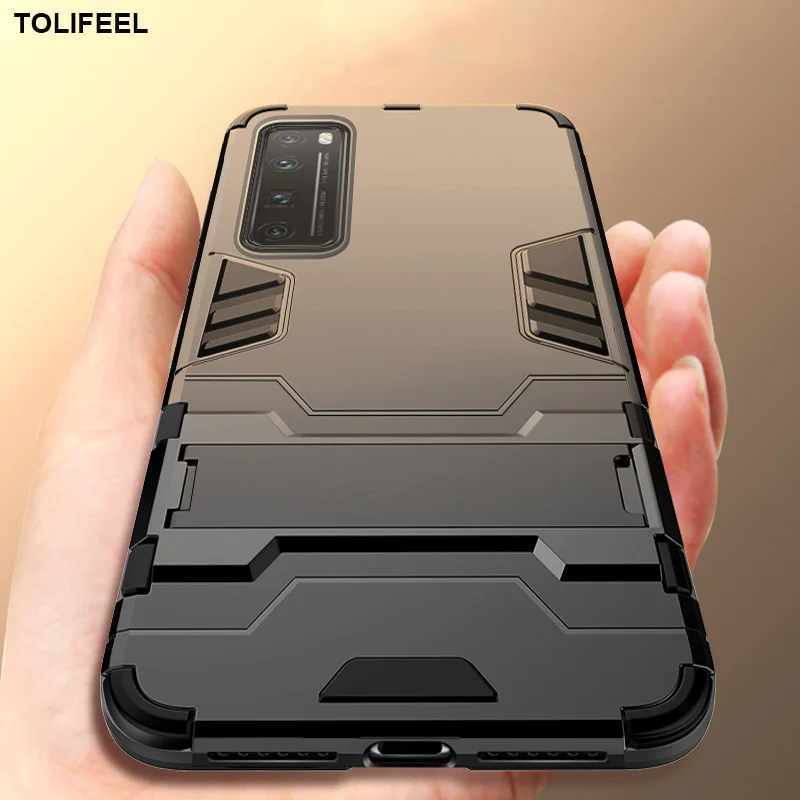 Case For Huawei Nova 7 SE Nova7 Pro Silicone Cover Anti-Knock Hard PC Robot Armor Slim Phone Back Cases For Huawei Nova 7 Coque huawei pu case