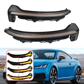 

LED Traffic Turn Signal Light Dynamic Rearview Side Mirror Blinker Indicator For Audi TT (8S) 2016-2020 TTRS (8S) R8 2016-2018