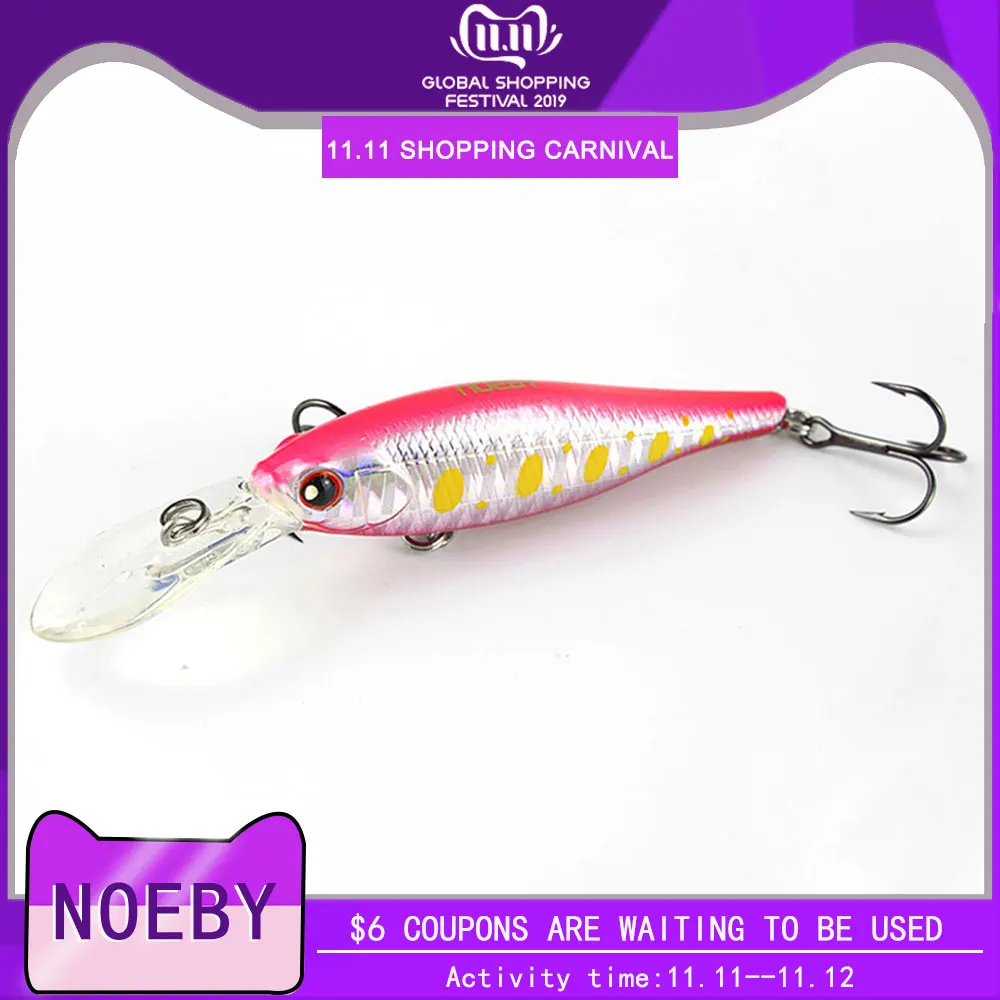 NOEBY погружающийся Minnow NBL9442 бас Щука Карп Walleye форель пластиковый рыболовный