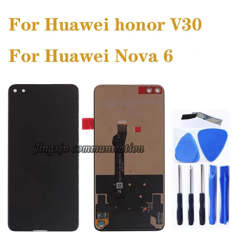 

\Original display For Huawei honor v30 LCD display touch screen digitizer component for huawei NOVA 6 Nova6 lcd repair parts