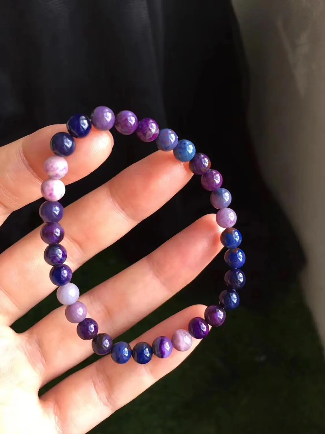 

6mm Genuine Natural Purple Sugilite Bracelet For Women Female Anticancer Stone Beads Healing Crystal Stretch Jewelry AAAAA