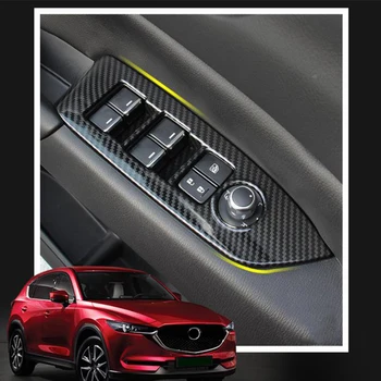 

Chrome Sequins Garnish Decoration Car Window Switch Panel Adjust Cover Trim Stickers Car Styling For Mazda CX-5 CX5 2017 2018