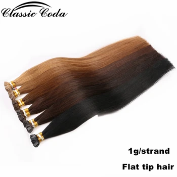 

Classic Coda 150g 22" 20" Remy Flat Tip Keratin Human Hair Extension European Human Hair On The Capsule Fusion Hair 1g/strand
