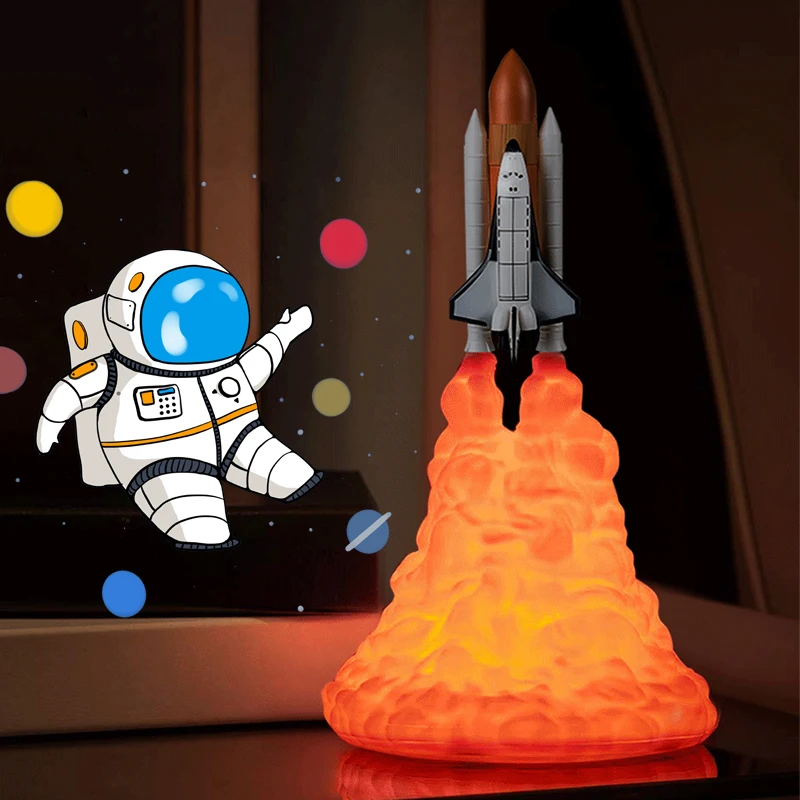 Прямая поставка новинка светильник с 3D рисунком космический шаттл искусственный