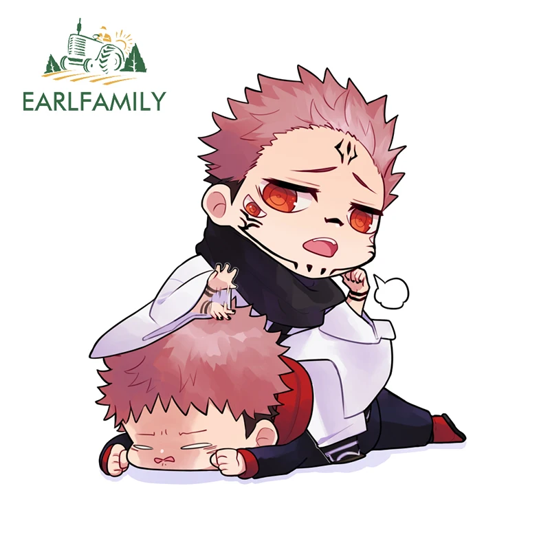 EARLFAMILY 13 см автомобильные мультипликационные наклейки джудзсу Kaisen