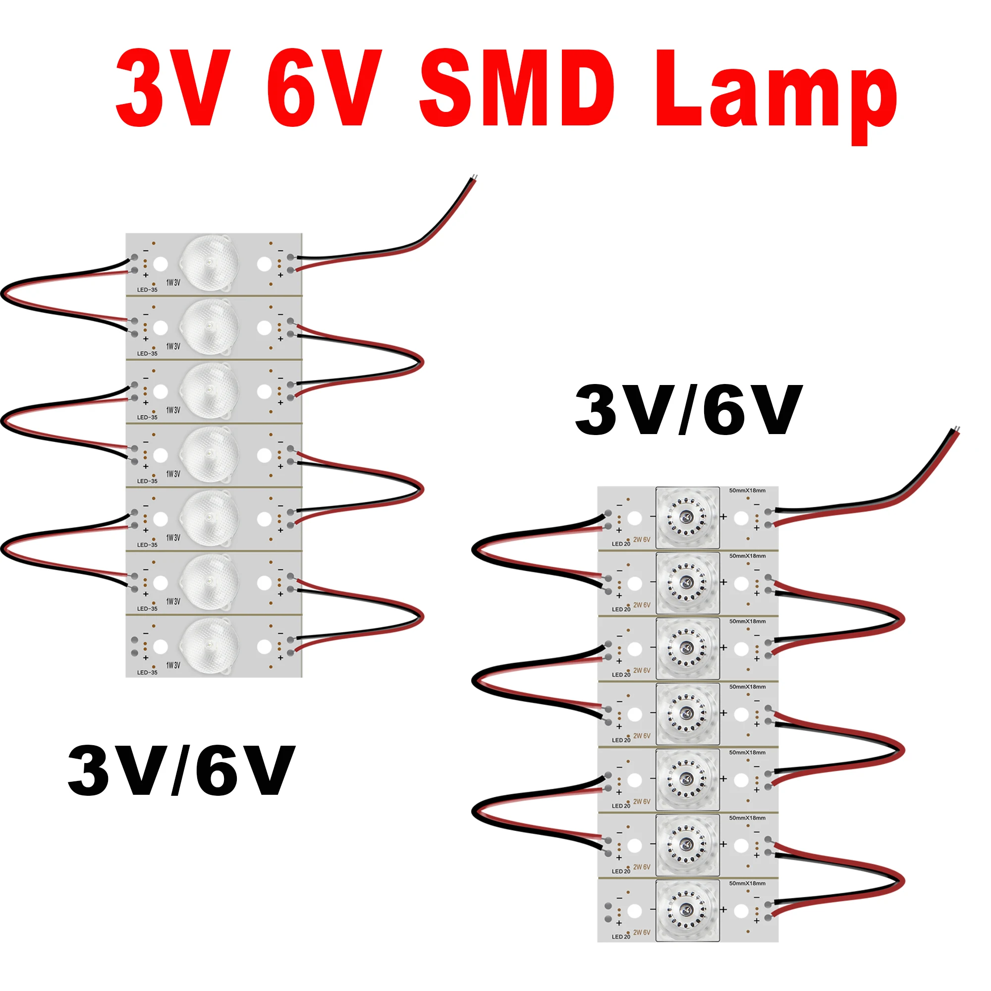 Contas de Lâmpada Smd com Filtro de Lente Óptica Led tv Repair 3v 6v 20 a 120 175 Pcs Novo