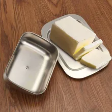 Горячая нержавеющая сталь масло блюдо коробка фрукты десерт сыра лоток для хранения с крышкой NDS