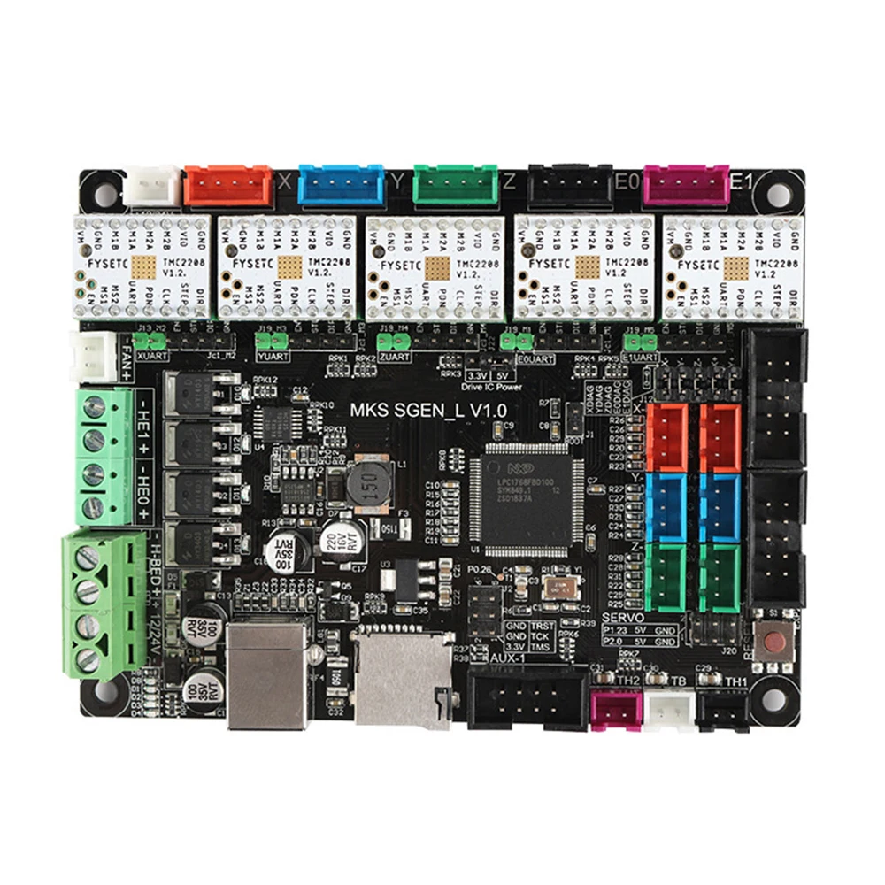 Для 3D-принтера MKS SGen-L материнская плата+ TMC2208 UART* 5 беззвучный комплект драйвера TMC2130 SPI LCD 12864 MINI12864 плата управления MKSTFT