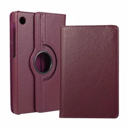 360 Degree Rotating PU Leather Flip Stand Tablet Case for MediaPad C3 8.0 (Purple)