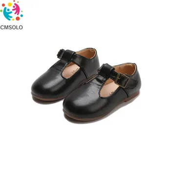 

CMSOLO Casual Shoes For Boys Girls Toddler Leather Shoes Kid Quality Moccasins Soft Flat Shoe Black Green Brown Rubber Walking