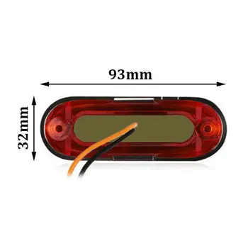 

2 W Side Marker Lights 3.5 X 1.1 X 0.78 In Clearance Car Buses Trucks Trailers