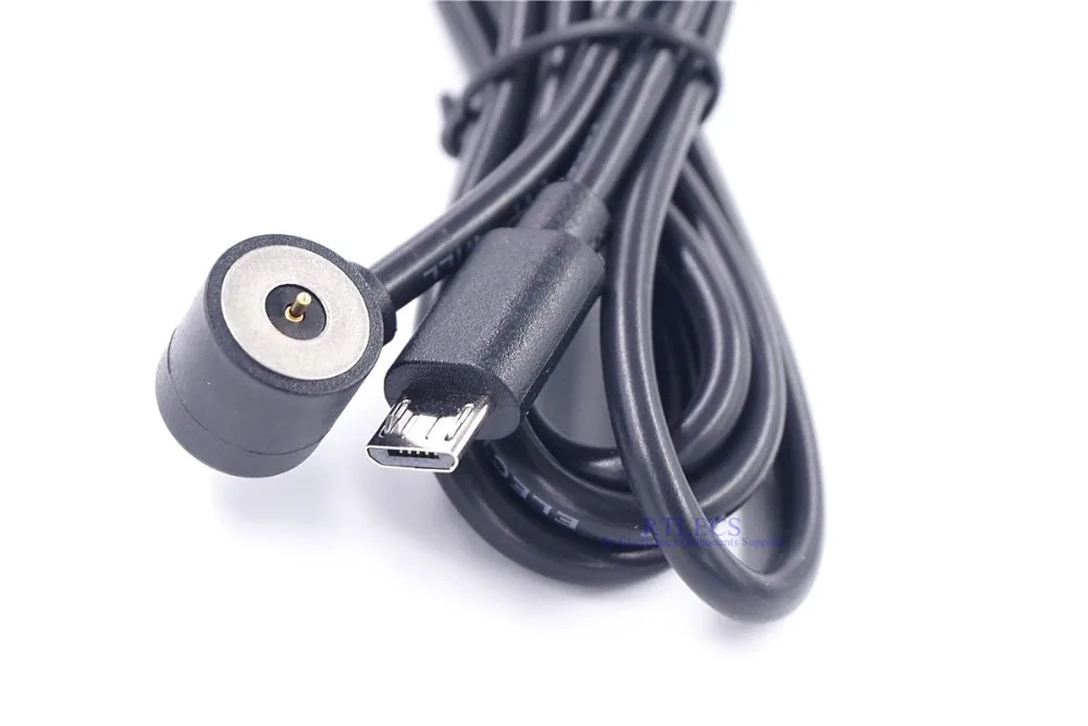 1 комплект Магнитный пружинный контактный разъем Pogo для Micro USB Мужской кабель для зарядки 1 метр плюс контактный штырь