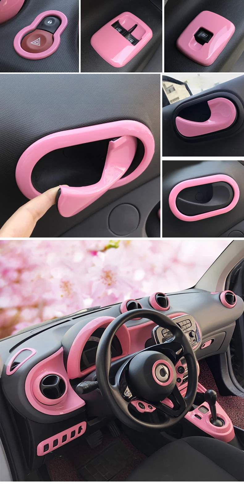 Pink Cute Girls Car Interior Accessories For Mercedes Smart 453 Fortwo Forfour Car Styling Decoration Modification Accessories Aliexpress Automobiles Motorcycles