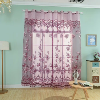 

Jacquard Curtain Pattern Curtain Living Room Decoration 100 X 250 Cm Polyester Window Hanging Decoration