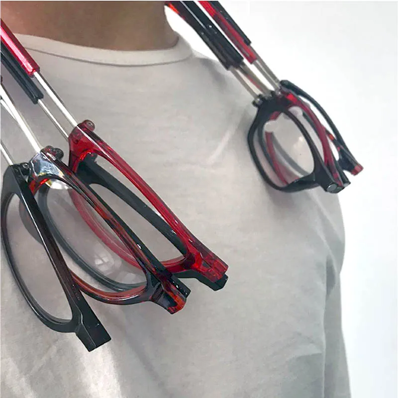 

New Colorful Updated Magnet Reading Glasses Men Women Adjustable Magnetic Neck Hanging Front Presbyopic Glasses Unisex