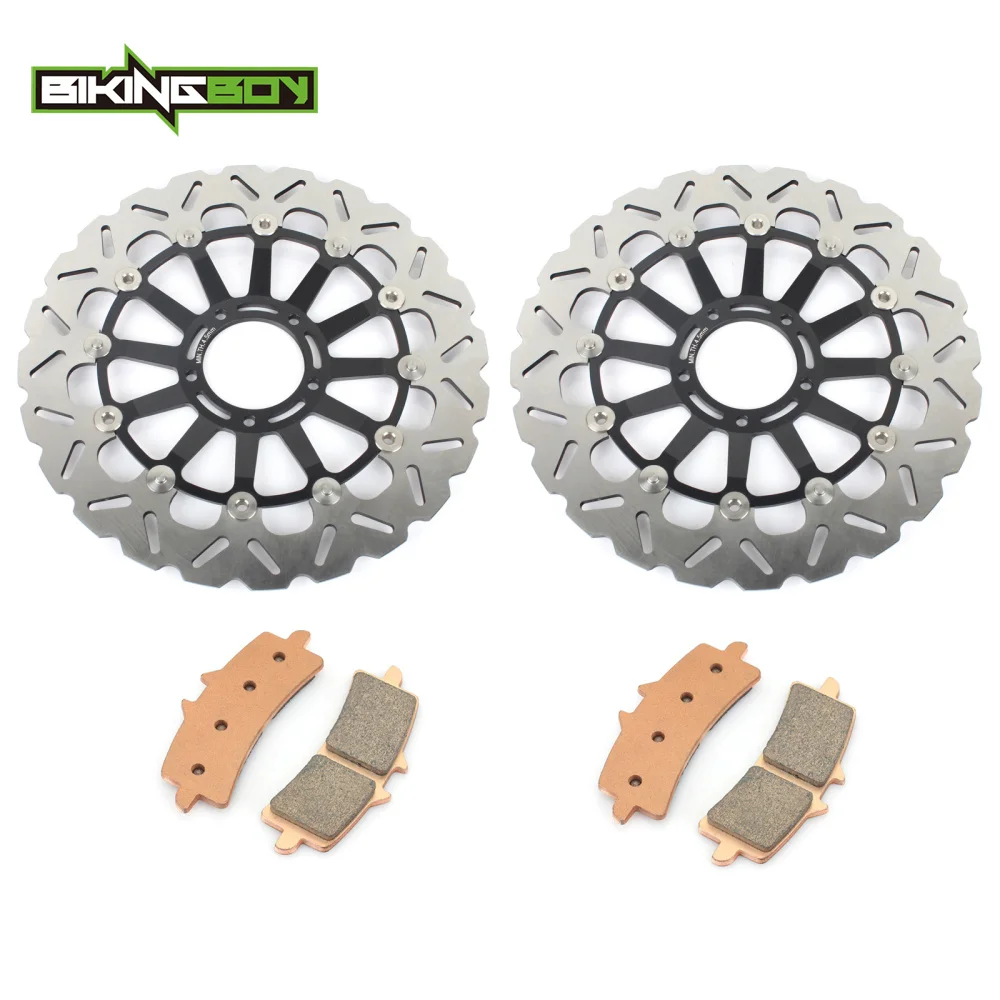 BIKINGBOY для DUCATI 1199 Panigale/R/S 12-13 1098/S 07-08 1198 09-11 волнистые плавающие передние тормозные диски роторы колодки