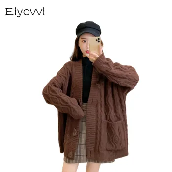 

2020 New Spring Autumn Loose Coat Femal Sweater Cardigan Women Long Sleeve Knitting Plus Size Korea Fashion Ins Outerwear Hot